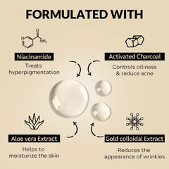 Gold + Charcoal Dual System Facial Sheet Mask