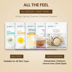 Bright Skin Facial Sheet Mask (Pack of 5)