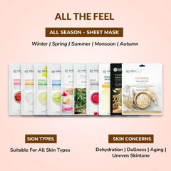 Glossy skin facial sheet mask ( Pack of 10 )