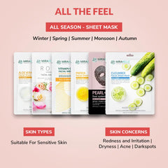 Sensitive Skin Facial Sheet Mask (Pack of 6)