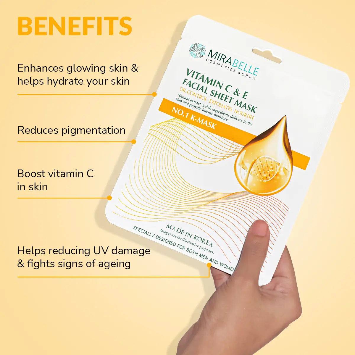 Vitamin C & E Facial Sheet Mask