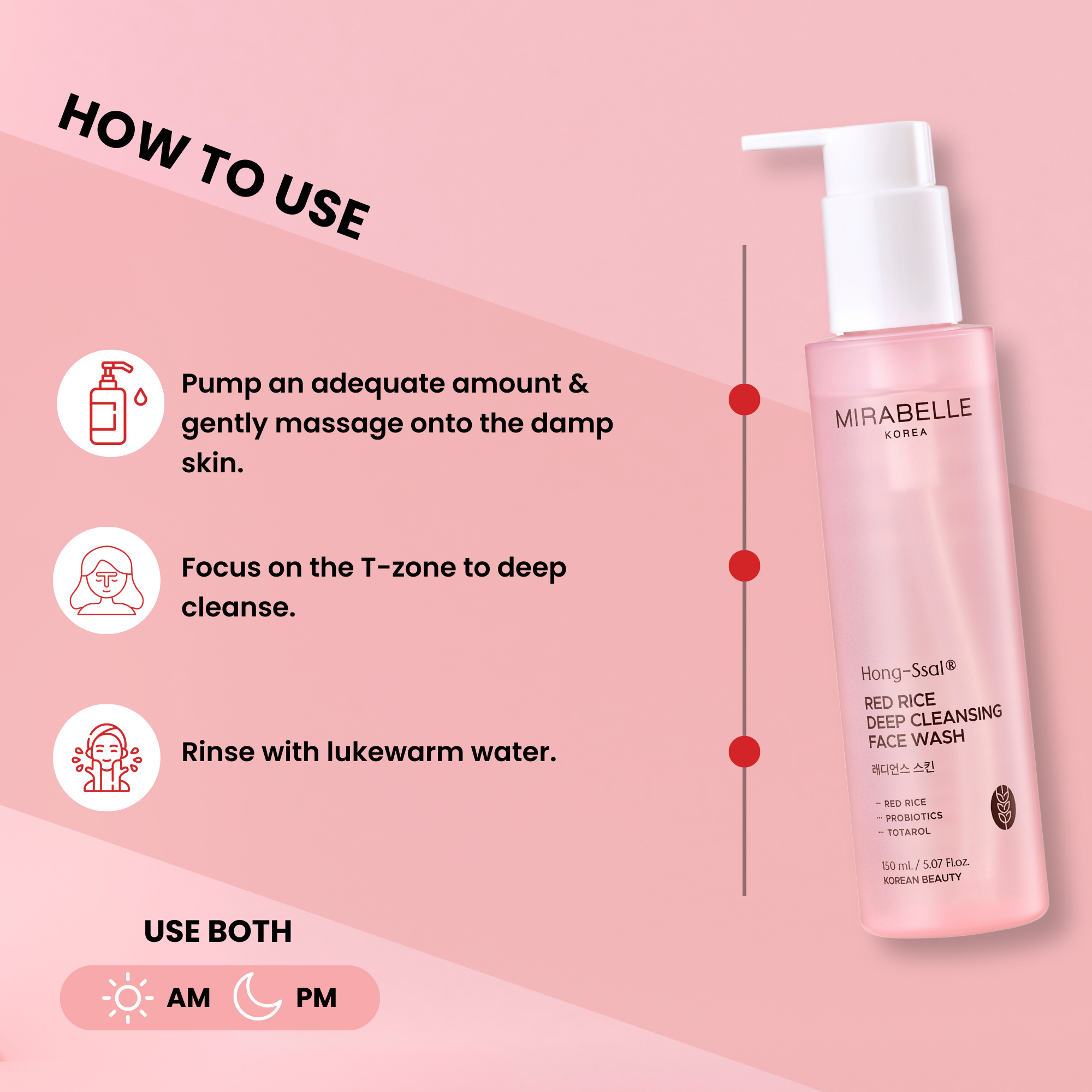 Hong Ssal Red Rice Deep Cleansing Face Wash