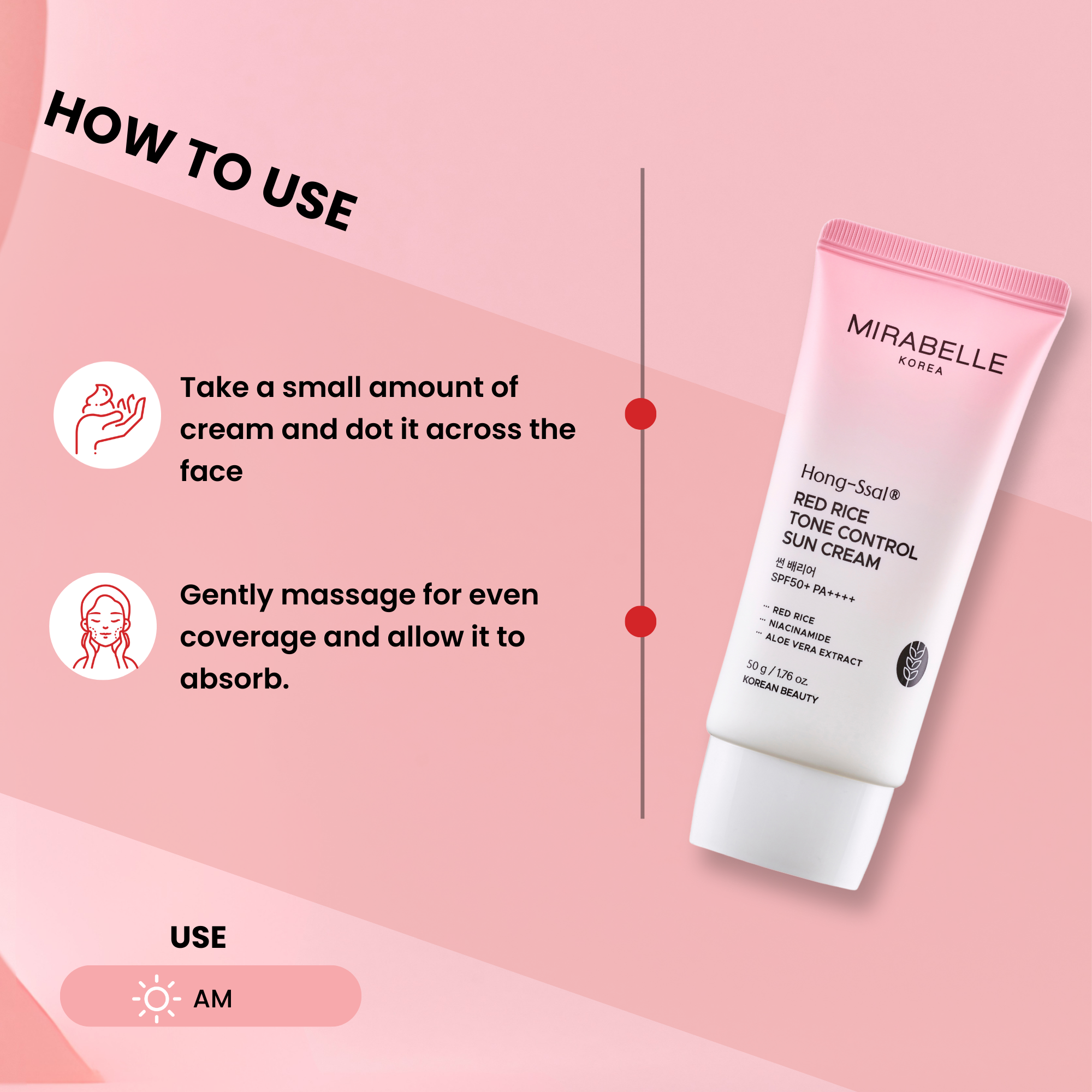 Hong Ssal Red Rice Tone Control Sun Cream