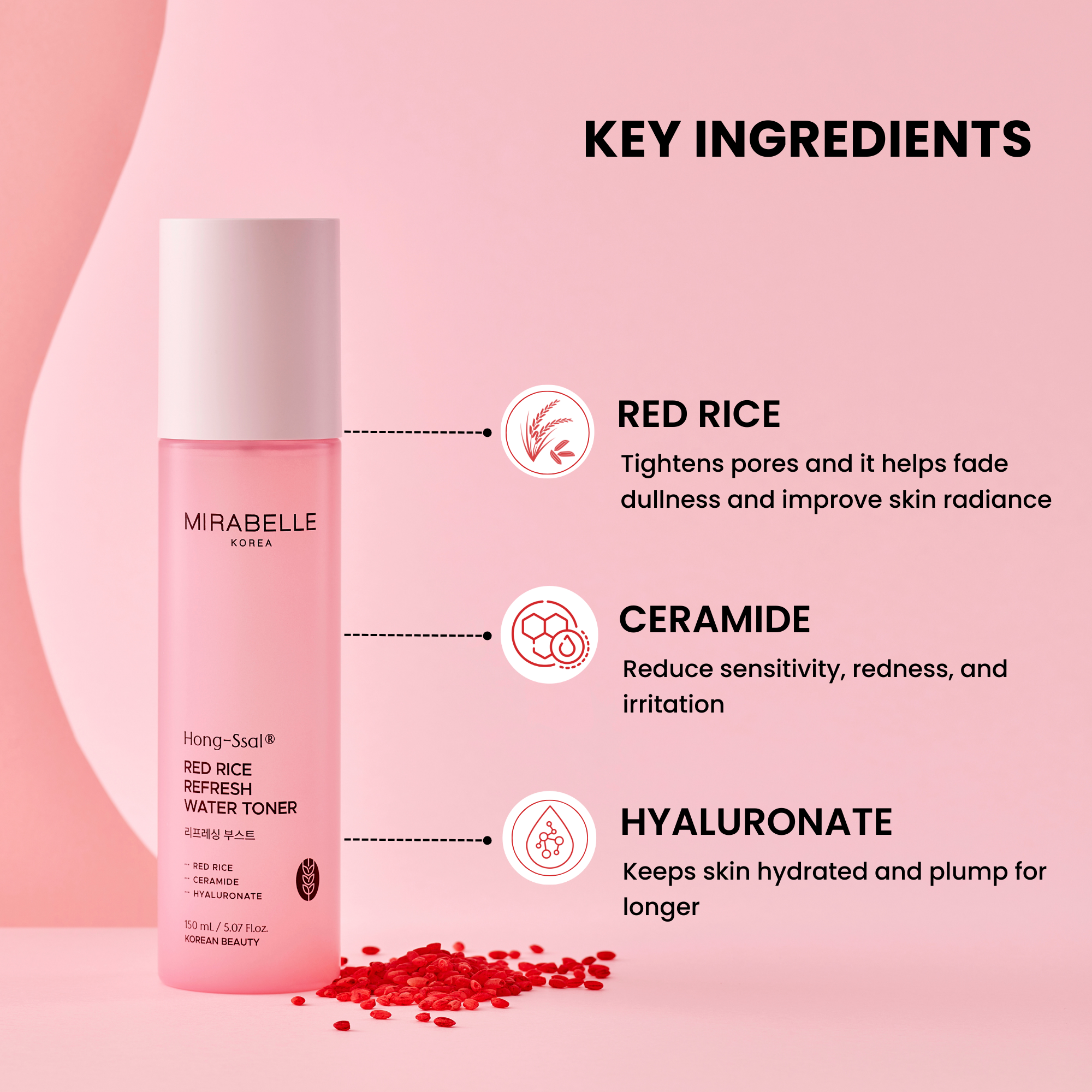 Hong Ssal Red Rice Refresh Water Toner