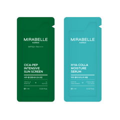 Free mini sachets ( Cica + Peptide sunscreen & Hyaluronic + Collagen serum) - Each 1ml