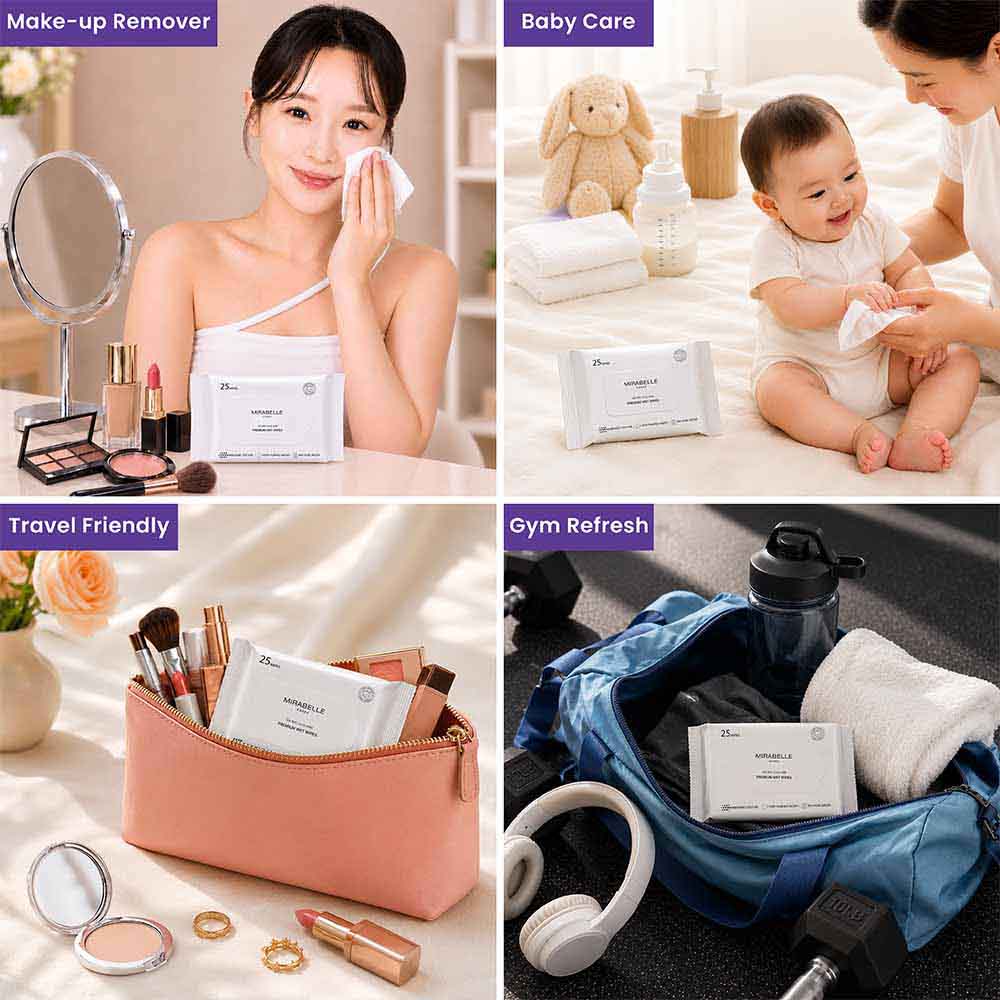 Makeup Remover Wet Wipes ( 25 Wipes )