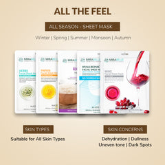 Bright Skin Facial Sheet Mask (Pack of 5)